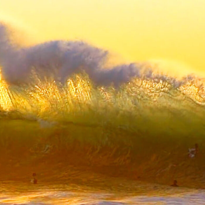 Golden California morning backwash