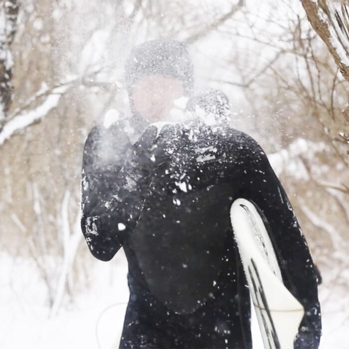 New york blizzard surfing