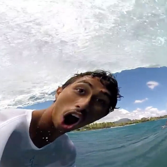 GoPro, Mana Medeiros, north shore, oahu, pipeline, 2014 sufer poll awards, selfie