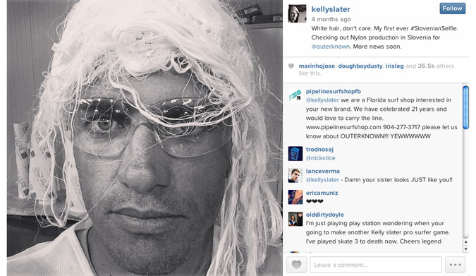 Kelly Slater is one man who is using his social media correctly.