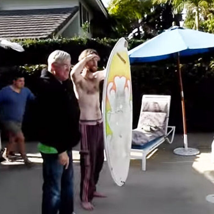 Lunada Bay. Pipeline. Snapper Rocks. The worst place of all is this guy's backyard. He's breaking boards like a kung-fu master.
