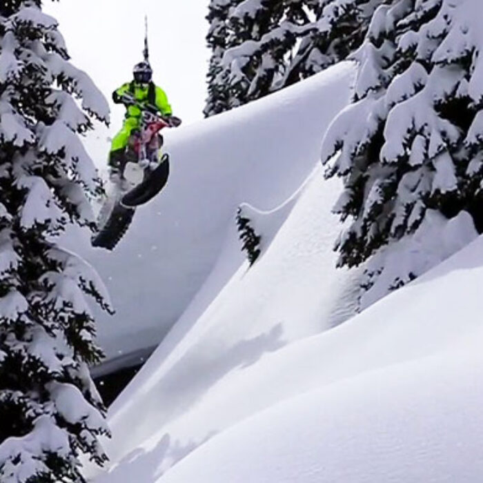 The track and ski simply replace the wheels... and boom, you've got yourself a snowbike.