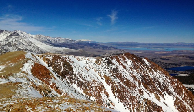 At 11,000 feet in late February there should be a LOT more snow than this in California’s Eastern Sierra. Photo: Nate Deschenes