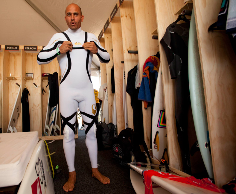 Kelly Slater: The man in the white suit. Photo: Quiksilver