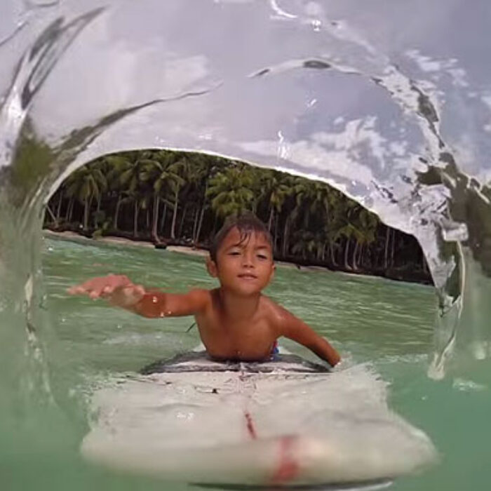 Kai Kai is my girlfriend's son. He learned to surf before he could swim, and spends most of his free time either on a surfboard or on a skateboard.