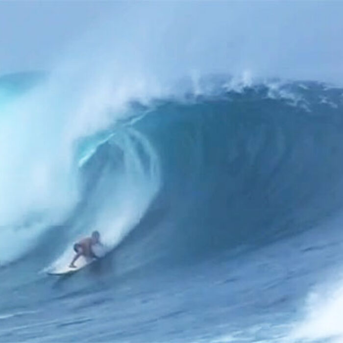 Waimea Bay is almost exclusively known as a right. But there are a few people who have a sort of "if you can see it, you can surf it" mentality. Mark Healey is one of those people.