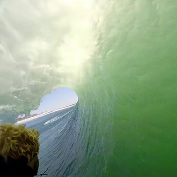 Everyone loves barrels. Surfers, clowns, monkeys... everyone except fish, especially if someone's shooting at them.