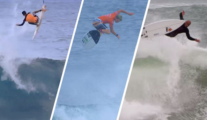 Filipe Toldeo, JJF, and Slater. See who else is leading the aerial game today.