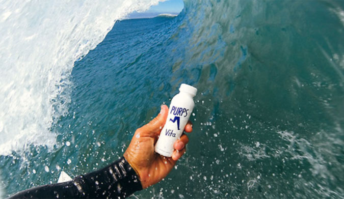 Kelly Slater's new company Purps, as seen on his Instagram.