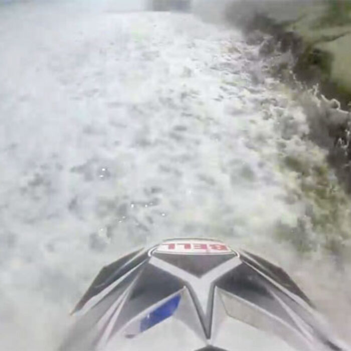 Dirt biker gets rocked by a cleanup set.