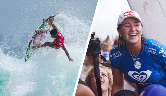 Filipe Toledo Carissa Moore Snapper Rocks ChampionsFilipe Toledo Carissa Moore Snapper Rocks Champions