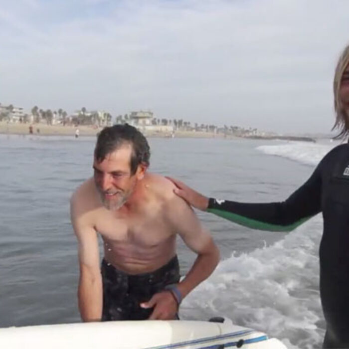 Salty Beards surf with the homeless