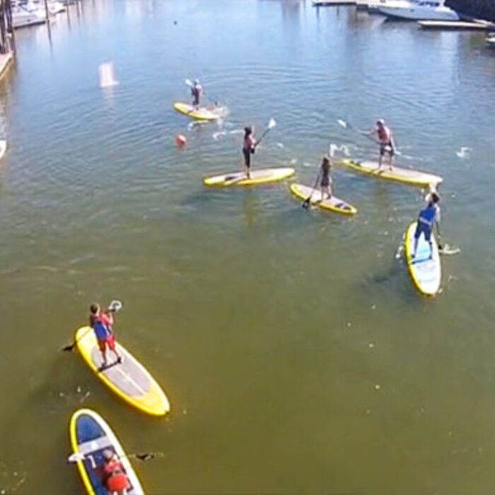If you can do it while you're on dry land, for some weird reason, people want to do it on a gigantic floating board.