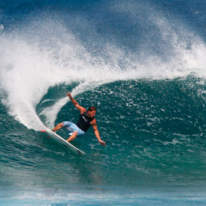 Tommy O'Brien demonstrates a proper use of rail and power.