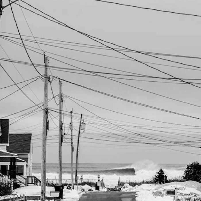 Surfing in Maine.