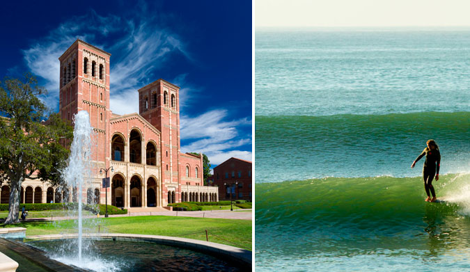 Early morning study sessions... even earlier morning surf sessions.