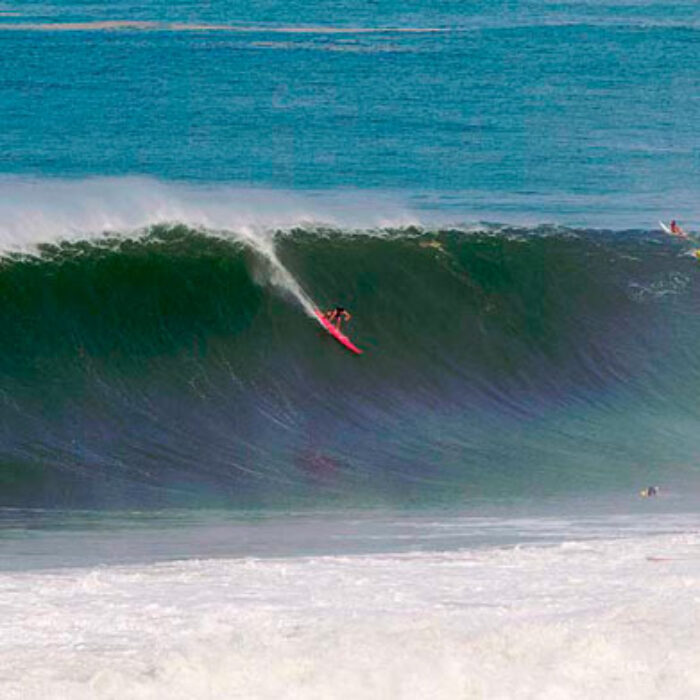 Greg Long on a wave that everyone on the planet wants to watch.