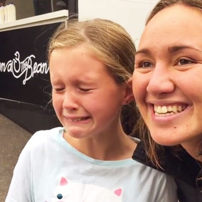 Carissa Moore makes a little girl cry, just because she's Carissa Moore. She does tend to have that effect on people.