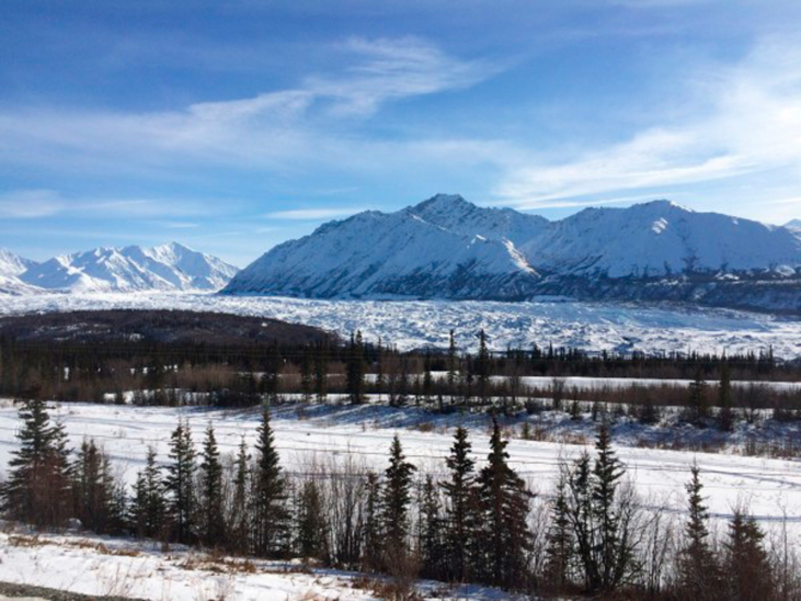 View of the Matanuska Glacier from the Richardson Highway. Photo: Ian Bolliger