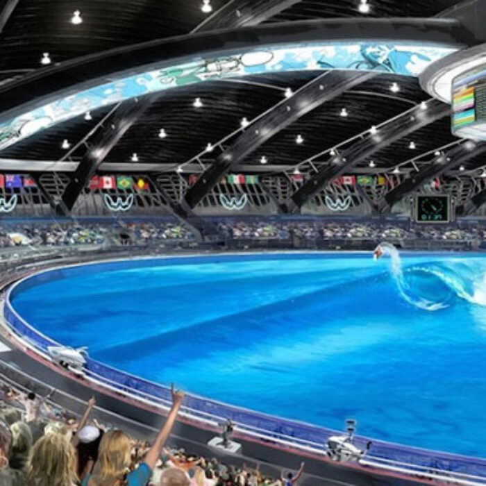 Olympic surfing imagined.