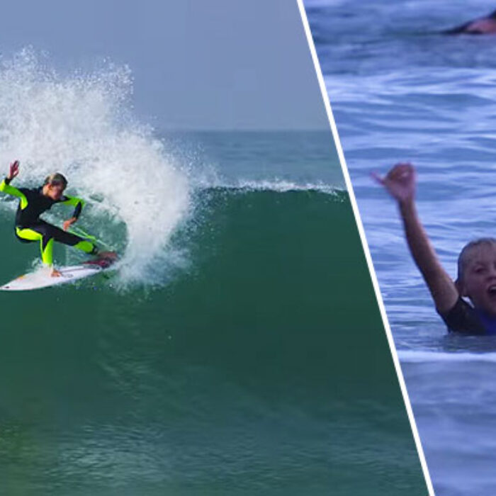 "It's better to be a grom," says Jett, "because you get to be more happy, have fun, and the waves are always head high."