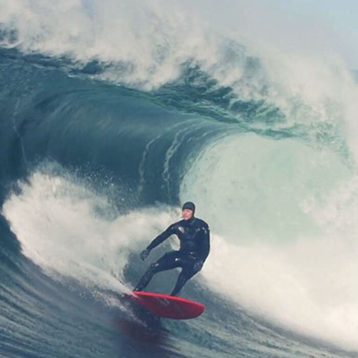 A few days into our trip, I saw the charts start to light up for the state's most famous wave.