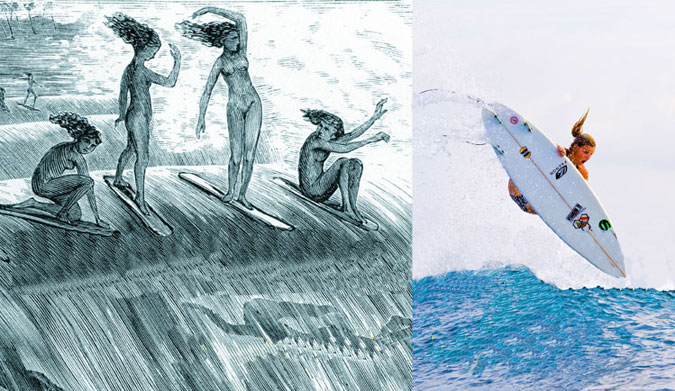 Old vs new. Trailblazers in women's surfing.