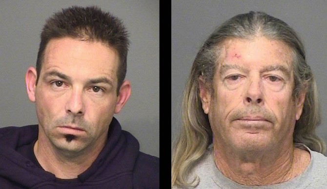 (John Taylor, right, was inducted in Huntington Beach's Walk of Fame in 2011 and arrested in a murder-for-hire conspiracy along with his two sons. Photo: Orange County Register)