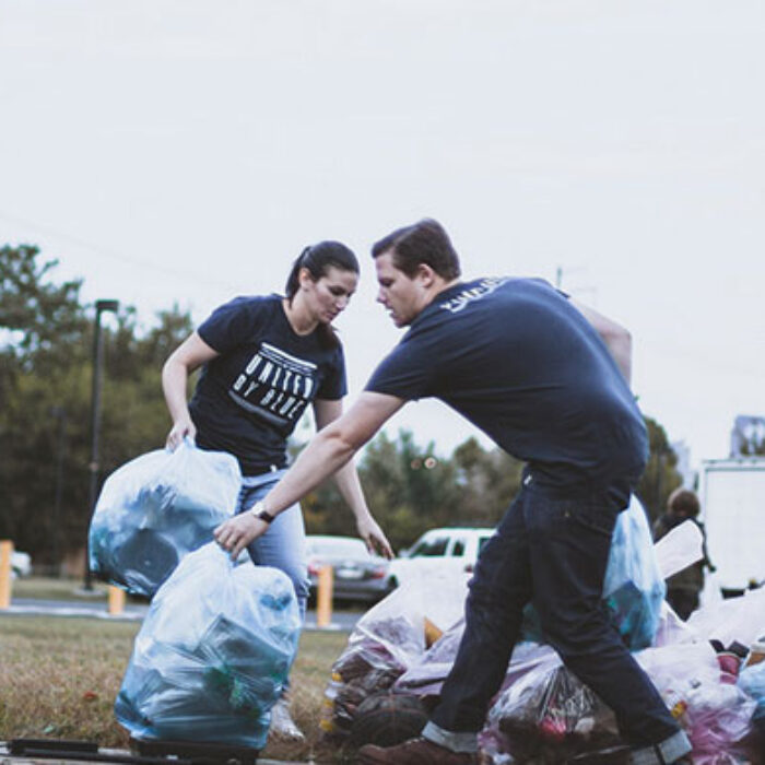 Taking trash and making nice clothes. United by Blue.