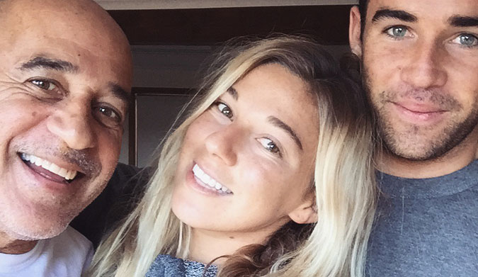 Dad, Coco, and Mason.