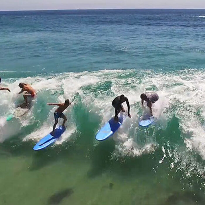 With a neon chunk of foam underneath your feet, it reverts back to what it should be: sliding around on a wave and having as much fun as you can.