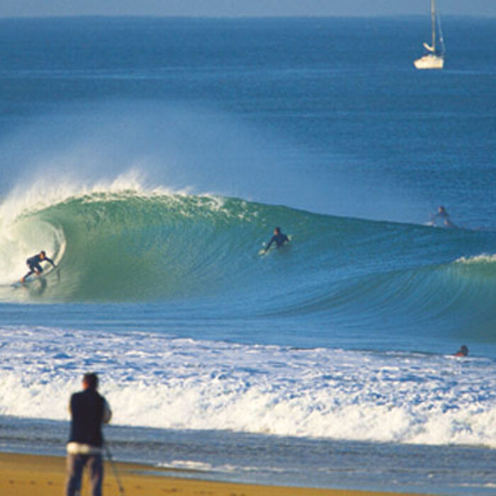Firing beach break in Hossegor, France. Photo: Roger Sharpe
