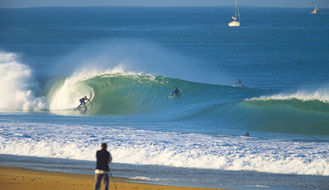Firing beach break in Hossegor, France. Photo: Roger Sharpe