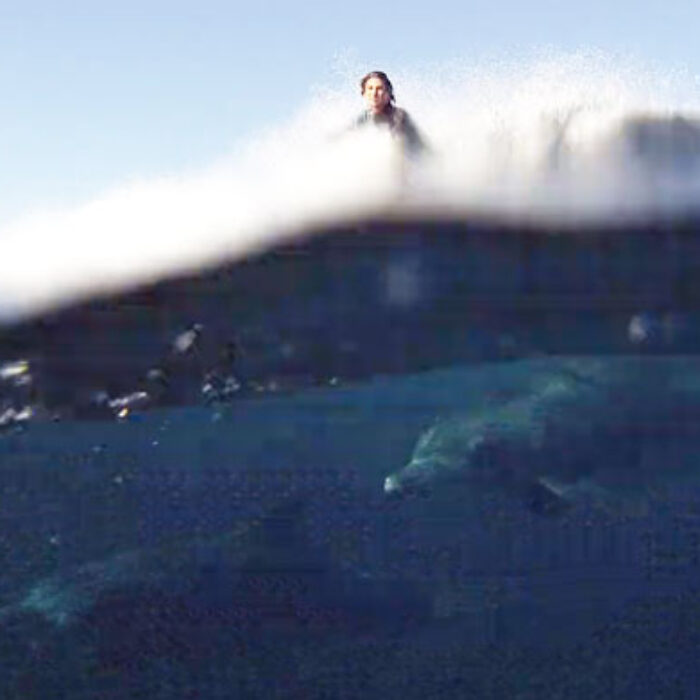 Hector Santamaria surfs like a bat out of hell.