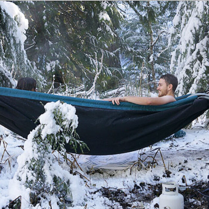 You know how many times I've been lying my hammock and wished I was simultaneously lying in a hot tub. Twice. Finally, it's a possibility!