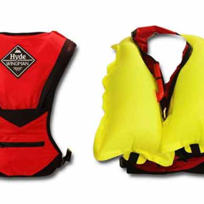 Life jackets suck. They're big and bulky, and they get in the way of pretty much anything you do with your arms. Hyde's creation, though, is pretty tiny... until you need it, that is. Then it's not.