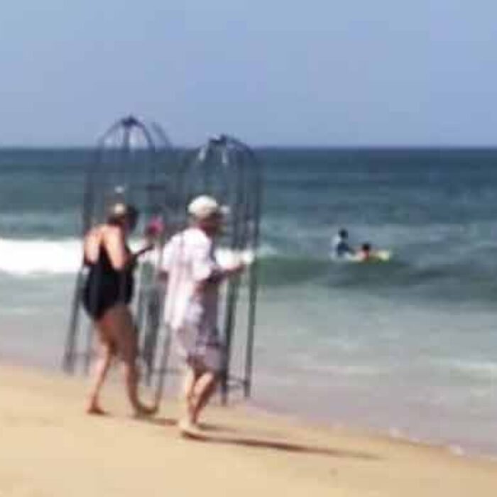 This couple came up with their very own innovative solution to shark attacks.