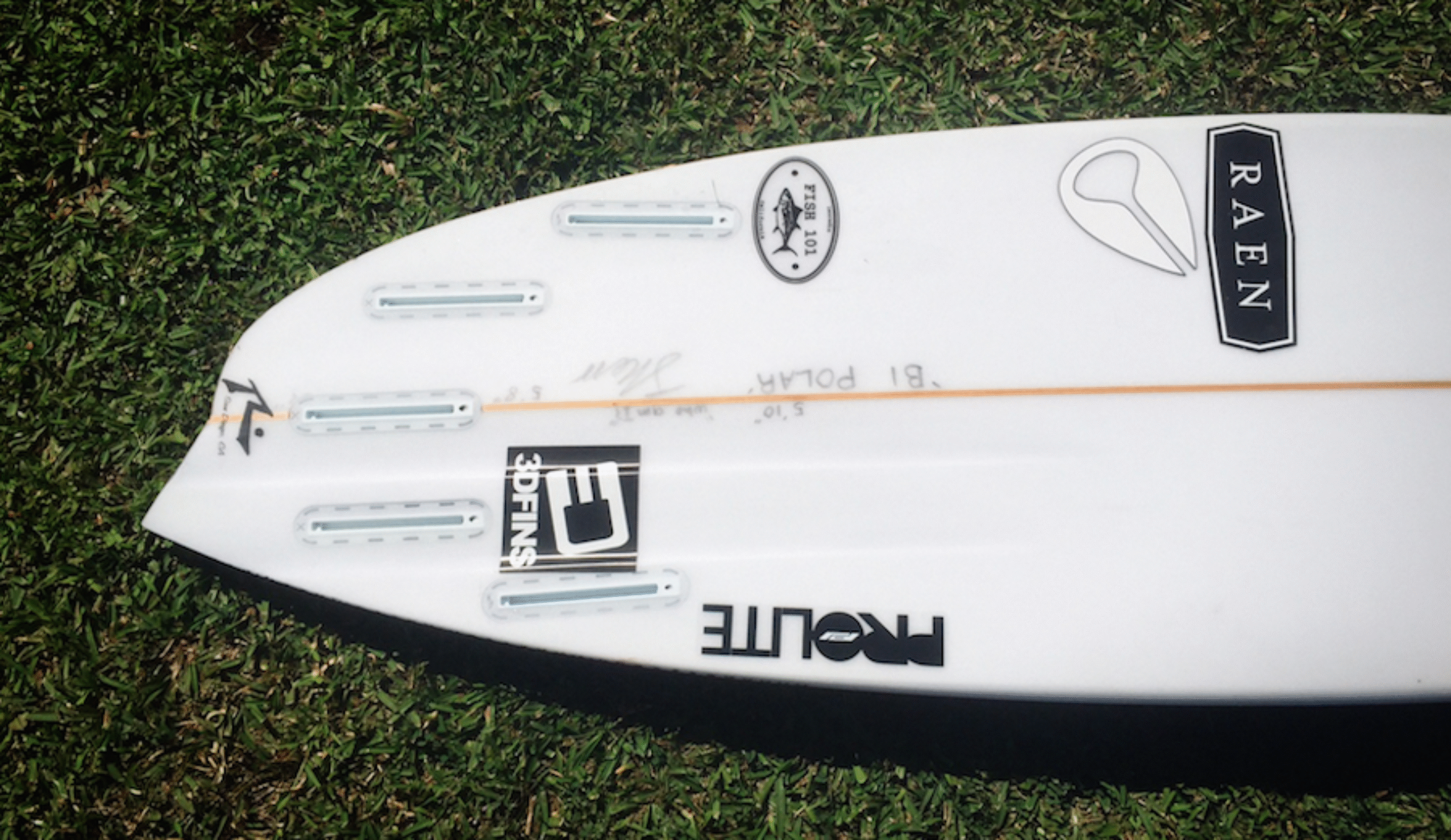 The Bi Polar model, a collab between Josh Kerr and legendary shaper Rusty Preisendorfer. Photo: Rusty