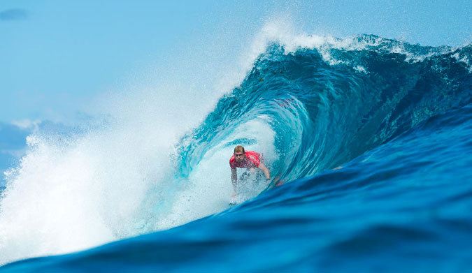 Mick Fanning got the boot in round three. Photo: WSL/Cestari