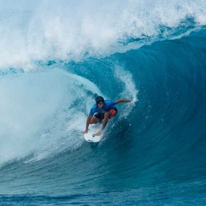 Jeremy Flores, victorious in the final heat against defending event champion, Gabriel Medina. Photo: WSL