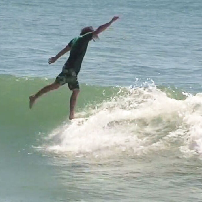 His surfing–and his nose riding in particular–is some of the best you'll ever see.