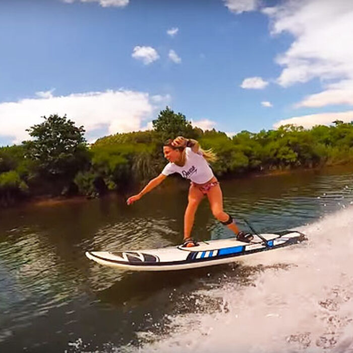 The video above has nothing to do with WaveJet, or surfing, really. It does, however involve a jet and waves (sort of). And you can bet that next time I'm on a river, I'll probably wish I could try one of these things out.