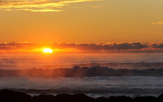New England sea smoke. Photo by surf photographer Brian Landergan.