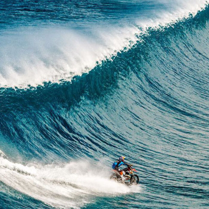 Robbie Maddison Surf Teahupoo on Motor Bike