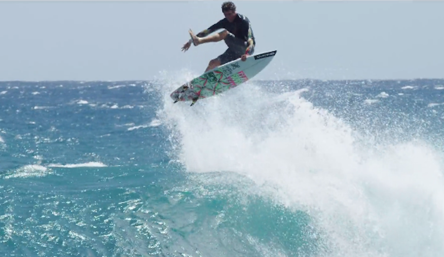 Albee Layer does a tweaked out throwback to Christian Fletcher's judo air in the latest episode from The Habitat. Photo: Vimeo