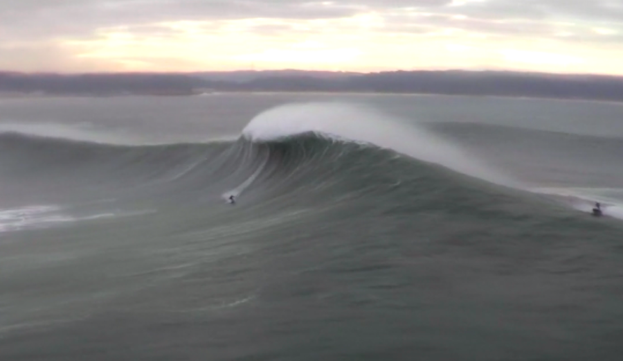 A Nazaré bomb as seen from above. Photo: Máquina Voadora Produções; Vimeo