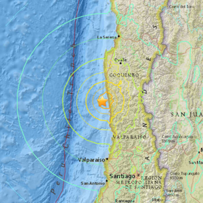 The site of the Chilean earthquake.