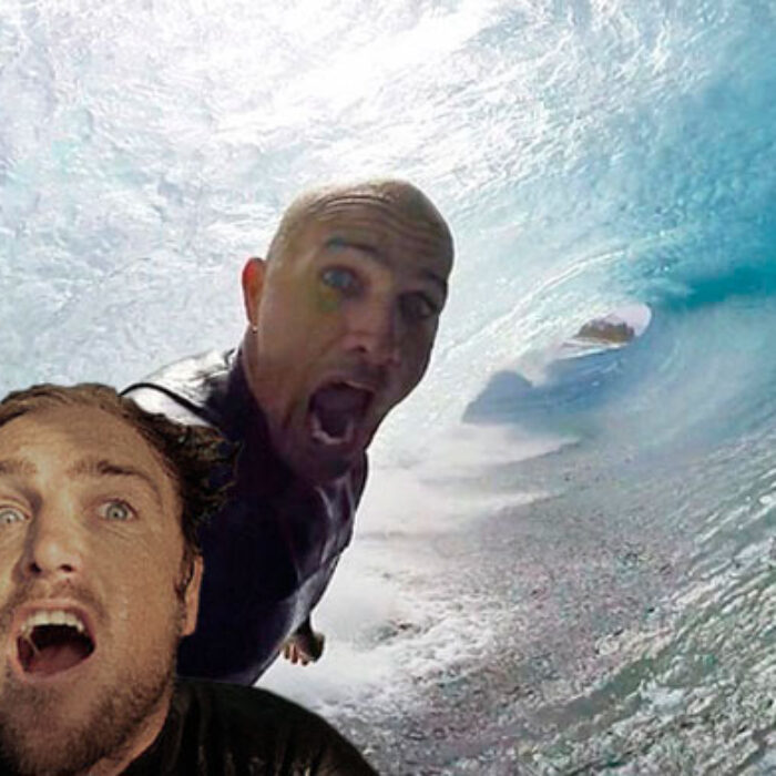 When you think about it, photo bombing your hero might not totally be out of the question.