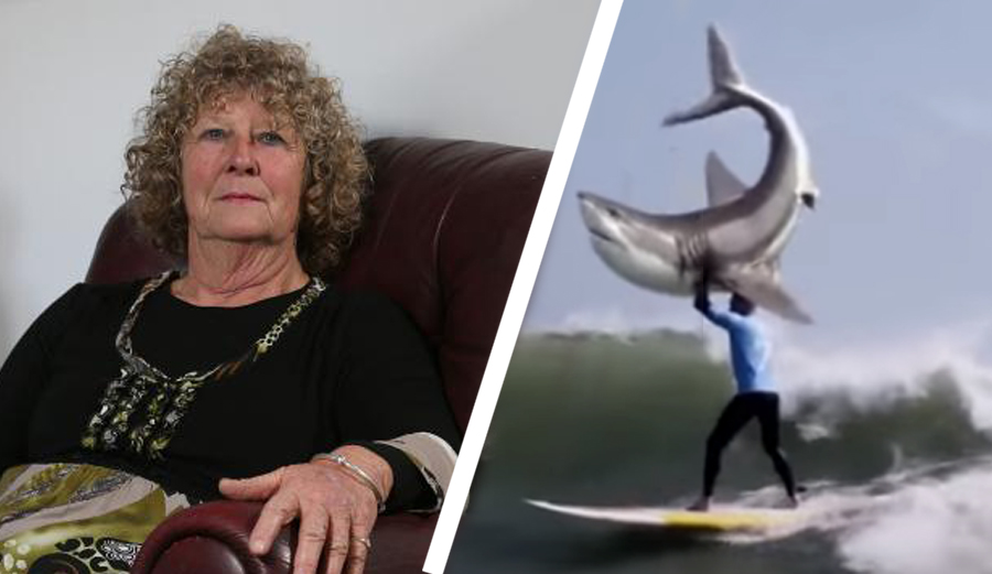 Mick Fanning's mother has spoken out against KFC's recent ad spoofing her son's encounter with a shark.