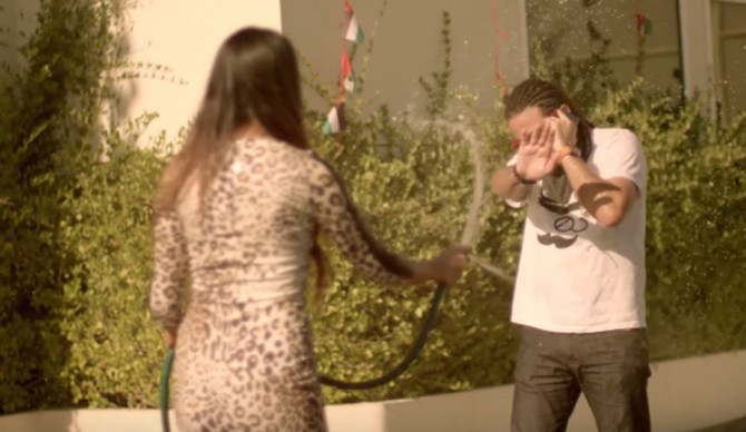 It sucks when you're on your phone and a woman dressed for a night on the town stops washing her car to hose me down. Too bad my phone's bust-...wait, problem solved. 